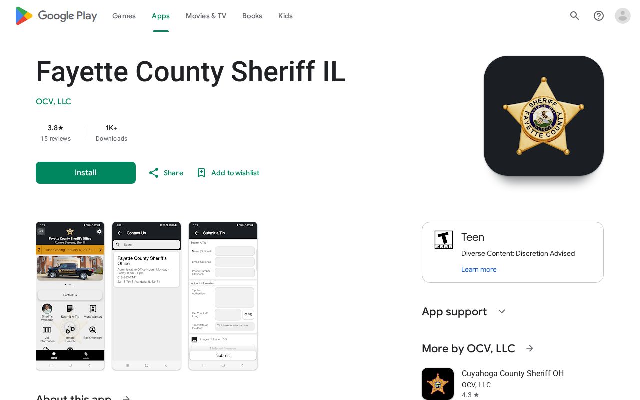 Fayette County Sheriff app listing and 24-hour release limits